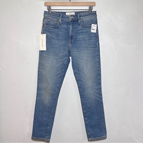 SLVRLAKE Lou Lou Mid Rise Slim Jeans in Catalina Wash - Picture 3 of 10